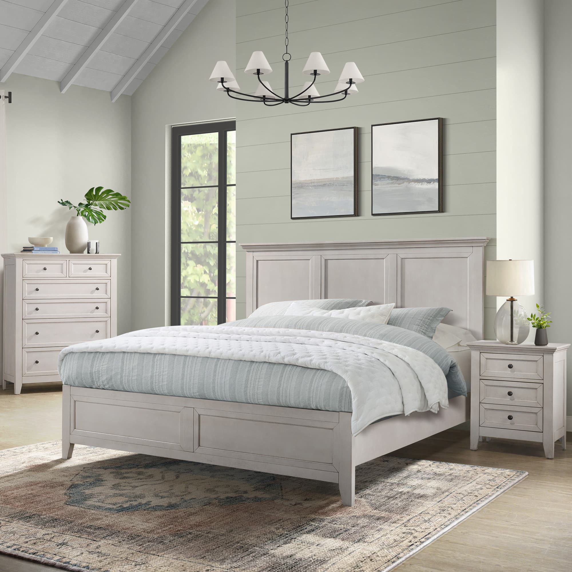 San Mateo Standard Bed | White - intercon-furniture