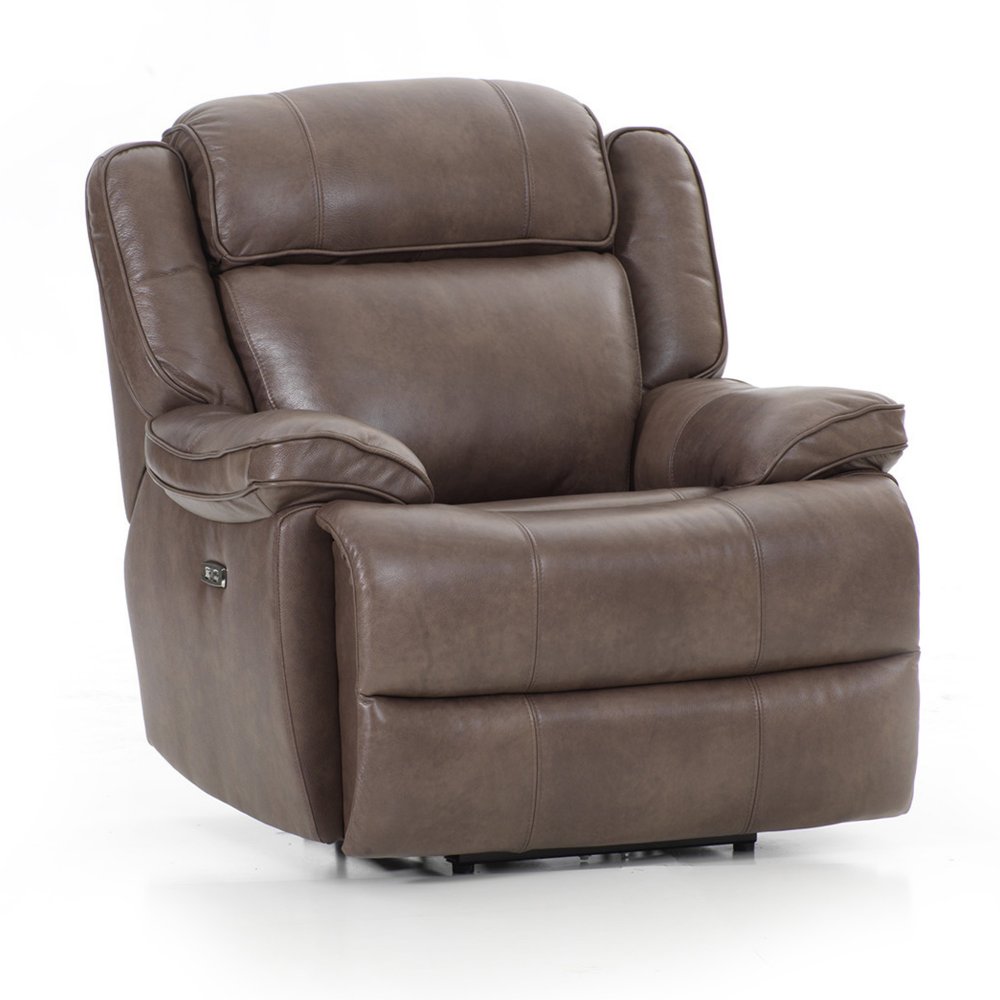 Avalon Dual Power Reclining Chair | Leather Latte - intercon-furniture