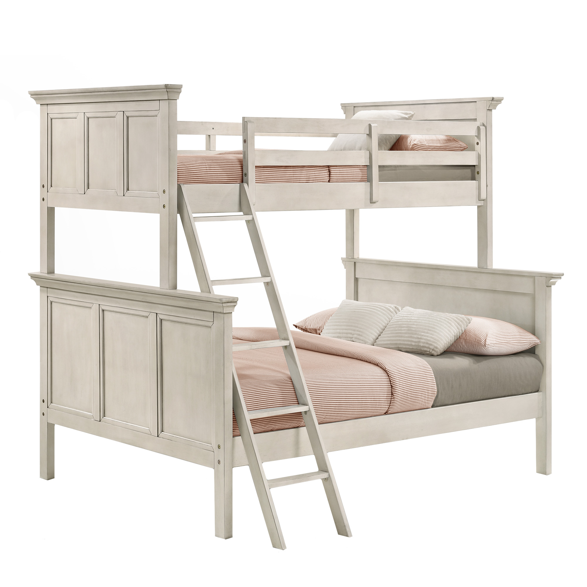 San Mateo Twin Over Full Bunk Bed Rustic White Intercon Furniture